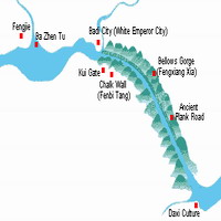 Yangtze River: Map of Qutang Gorges