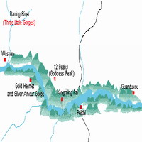 Yangtze River: Map of Wuxia Gorges